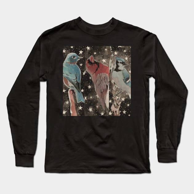 Birdies Long Sleeve T-Shirt by artofannabellepullen